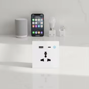 글로마켓 투야 스마트 조명 스위치 EU 1/2 갱 알렉사 음성 제어 터치 글래스 벽면 전기 스위치 - Product Image 3