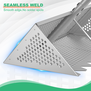 Râteau de sable VERTAK en aluminium de qualité supérieure pour herse de plage râteau à puces avec poignée droite détachable et panier large - Product Image 4