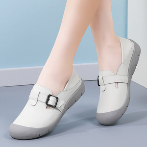 Genuine Leather Slip-on Female Spring New Female <b>Soft</b> <b>Shoes</b> - Product Image 1