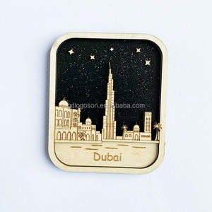 Imán de nevera de doble capa de MDF personalizado al por mayor, recuerdo de París y Dublín, con impresión UV del logotipo de Notre Dame, regalos con impresión disponible - Product Image 4