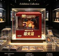 Figurines en papier Pokémon originales et authentiques, édition spéciale 30e anniversaire Chine, Dragon cracheur de feu, objet de collection