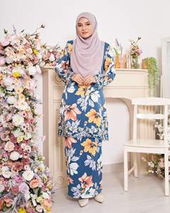 Sipo Eid Fashion Baju kurung โมเดลหรูหราคุณภาพสูง Baju kurung แขนยาวแฟชั่นทันสมัยลายดอกไม้ Baju kebaya IN - Product Image 6