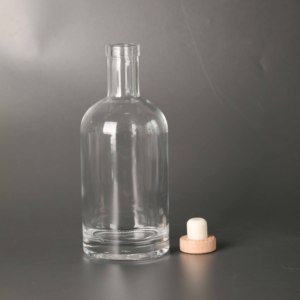 <span class=keywords><strong>Botella</strong></span> de Vidrio Clásica Vacía para Tequila Cointreau, Contenedor Redondo de 700 ml para Absint, Ginebra, Licor, Vodka, con Tapón de Polímero - Product Image 3