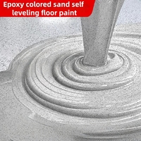 Revêtement de sol autolissant en époxy résistant à la compression haute résistance, sable coloré, effet carrelage marbre sans joint