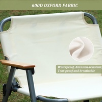 Chaise de camping pliable légère pour la pêche, portable, capacité de charge de 350 livres, pour la plage, avec coussin