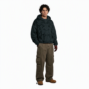 Hot Sale New Arrival Half <b>Zip</b> Men's <b>Hoodies</b> Unique Style Adult Breathable Fleece Anti-Wrinkle <b>Pocket</b> Factory Direct-sale - Product Image 5