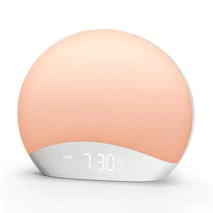 Hi-FiD vendita calda Sleep Aid Sunrise lampada Wake Up Light Sound Machine Sunrise sveglia sveglia con luce notturna