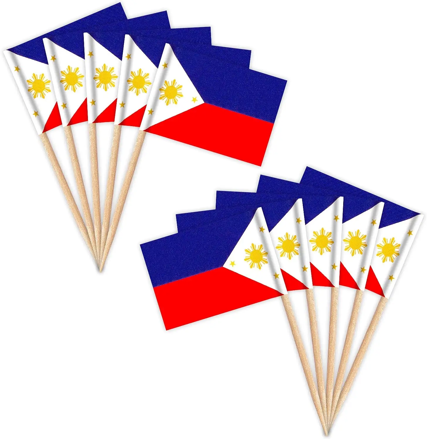 New Custom 100pcs Philippines Toothpick Flag And Different Countries Small Mini Stick Cupcake Topper Decorated