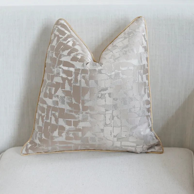 Innermor luxe abstrait carré housse de coussin meubles en or maison canapé décoratif en gros velours léopard jeter taie d'oreiller