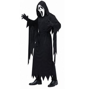 Disfraz Clásico de <span class=keywords><strong>Ghostface</strong></span> para Niños, Unisex, para Halloween, Película de Terror, Túnica Negra con Capucha y Máscara, para Fiestas de Carnaval - Product Image 1
