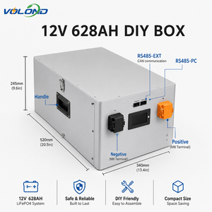 Batería VOLOND 12V 628Ah 7kWh, Kit de Caja Apilable para Sistemas Solares/RV, BMS de 300A, Barra Colectora Flexible de Acero, 4 Celdas - Product Image 2