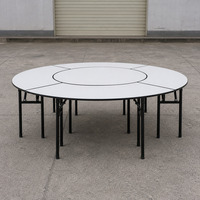 Table Ronde Modulaire Pliante pour Restaurant, Design Courbé pour Hôtel, Café, Fête, Événement, Restauration