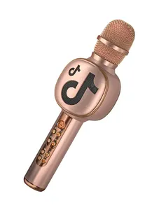 Nouveau petit Microphone à haut-parleur 3-en-1 Portable sans fil Bluetooth Microphone de karaoké pour adultes, Machine de karaoké Portable