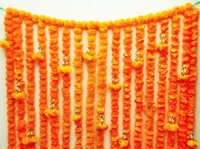 Toran bunga Marigold buatan oranye (5fit X 5Fit)