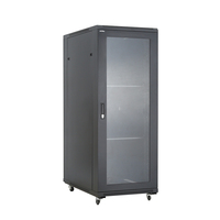 Support de serveur 42u, serrure de porte en verre, taille it, centre de données noir, 19 pouces, armoire réseau, offre spéciale, 2023