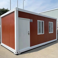 Maisons conteneurs en acier avec motifs de grain de bois démontables pour usage de bureau Unités résidentielles à double usage