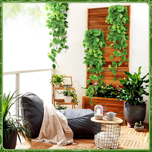 Plantas Colgantes Artificiales Más Vendidas, Planta <span class=keywords><strong>de</strong></span> Hiedra Artificial <span class=keywords><strong>de</strong></span> Tacto Real para Decoración del Hogar - Product Image 5