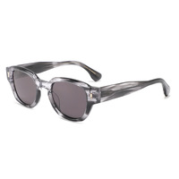 Lunettes de soleil en acétate avec logo personnalisé CE 2026, nouvelle collection, pour femmes, protection UV400, design ovale tendance, branches larges