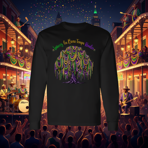 Camiseta de manga larga Mardi Gras Beads Tree para hombre, Carnaval de Nueva Orleans 2025 - Product Image 1