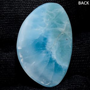 Piedra Preciosa Natural de Larimar, 26X17X5 mm, Ovalada, Azul, Pectolita Pulida para Joyería - Product Image 2