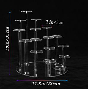 Nueva Venta de acrílico transparente Cupcake Rack fiesta de cumpleaños boda postre Rack pastelería herramientas para hornear - Product Image 2