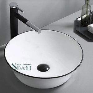 SDAYI Europe du <span class=keywords><strong>Nord</strong></span> Blanc Lavabo Blackline Design Salle De Bains Sanitaire Éviers Céramique Art Lavabo - Product Image 6