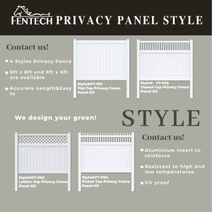 工場直送 6x8フィート 頑丈な新設計 簡単組み立て 環境に優しいビニール製プライバシーフェンスパネル 庭用 - Product Image 4