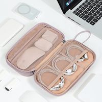 Estuche Organizador de Cables de Doble Capa Personalizado con Múltiples Bolsillos para Cables, Cargadores, Batería Externa y Ratón, Bolsa para Dispositivos Electrónicos