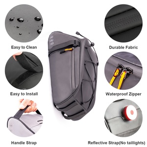 2024 nueva fábrica 3 en 1 10L estante trasero de bicicleta de alta reflexión bolsas de almacenamiento para maletero e-<span class=keywords><strong>bike</strong></span> Pannier sillín estante bolsa mochila - Product Image 2
