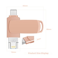 Flash Drive USB 4-in-1 Logam Baru Kapasitas 1TB/2TB Kompatibel dengan Tipe-C
