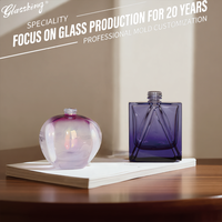 Flacon de parfum en verre de forme spéciale, dégradé de couleurs unique, 30 ml 50 ml, impression de logo personnalisée, emballage en gros sur stock