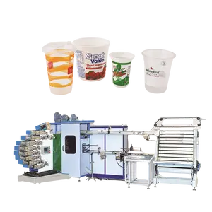 APM-9125H מכונת הדפסת כוסות 9 צבעים אוטומטית כוסות פלסטיק יבשות מדפסת אופסט יבשה עם מערכת ייבוש UV