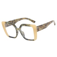 Nouvelles Lunettes Photochromiques Anti-lumière Bleue pour Femme, Monture Carrée Large Colorée et Personnalisée, Verres PC Polyvalents et Tendance