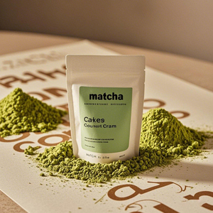 Kunden spezifisch bedruckte OEM ODM Aluminium folie Lebensmittel qualität mattes Finish 50g 100g Matcha Pulver Stand beutel mit Reiß verschluss Mylar Tasche - Product Image 4