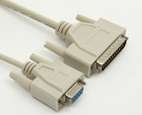 CABLE MÓDEM RS232 DB9M/DB25M