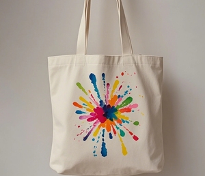 กระเป๋าสะพายผ้าใบสีสดใสพิมพ์โลโก้ - Product Image 2