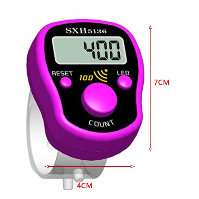 Wholesale Mini Digital Display Finger Ring Tally Counter LED Light with Sound Tasbih Counter