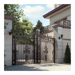 Puertas de patio modernas, cercado de acero inoxidable, enrejado, puertas de entrada verticales, diseño de Pilar - Product Image 1