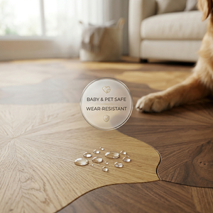 Parquet stratifié moderne à clipser en chêne blanc, noyer et <span class=keywords><strong>teck</strong></span>, finition mate, épaisseur 15 mm, pour usage intérieur - Product Image 4