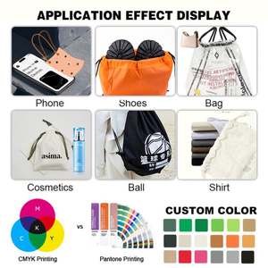 Vente en gros OEM Sac de sport en polyester étanche à cordon avec logo personnalisé - Product Image 4