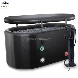 LOW PRICE FACTORY Home Therapy Cold Plunge Recovery Pod With Cooler Chiller Oval Ice Bath Inflatable Bucket Icebath