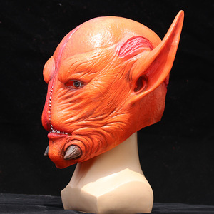 Máscara de cabeza de toro, accesorio de látex para la cabeza de animales, talla única, accesorios para fiestas de Halloween y cosplay - Product Image 3