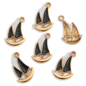 30 stili di charm nautici marini oceano mare tema ancora timone barca faro smalto Charms per gioielli accessori DIY W447 - Product Image 6