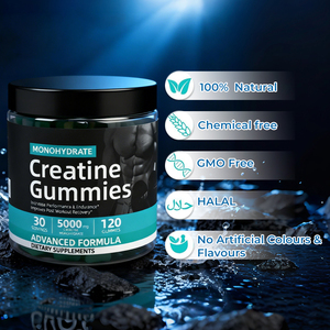 Gummies de créatine à marque privée 5000mg Halal, Végétaliennes, Sans sucre, Créatine Monohydrate ou HCl, Soutien Énergétique et Musculaire, 90 unités - Product Image 2