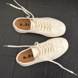 Sneakers <span class=keywords><strong>Bianche</strong></span> da <span class=keywords><strong>Donna</strong></span> in Pelle Bovina di <span class=keywords><strong>Prima</strong></span> Qualità con Lacci, Suola in Gomma Antiscivolo, Traspiranti, Casual e Versatili per la Primavera - Product Image 2