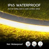Tira de Luces LED Blanco Cálido 3000K 9.8 pies 110-120V Silicona Flexible IP65 Impermeable para Dormitorio Sala de Estar Decoración de Halloween