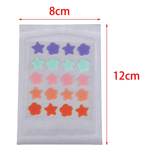 Lot de 4 patchs hydrocolloïdes colorés personnalisés en forme de dessin animé pour l'acné et les imperfections, marque privée - Product Image 3