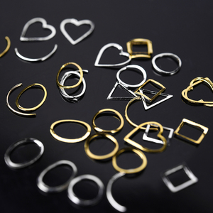 High Quality 3D DIY Alloy Hollow Nail Rivet Geometric Design Bling Bling Luxurious Nail Charms Art Decorations Accessories - Product Image 5