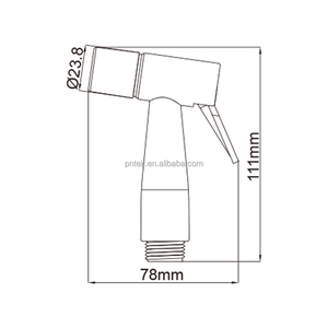 Pntek Single Head <strong>Shattaf</strong> Bidet <strong>Sprayer</strong> Handheld <strong>ABS</strong> Plastic PP <strong>Shower</strong> for Bathroom Toilet Plastic Bidets Attachment - Product Image 3