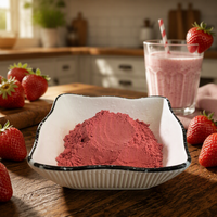 Poudre de fruits de fraises pure de qualité alimentaire Haoze, poudre de fraises lyophilisées